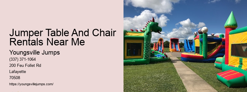 Bounce House Tables And Chairs For Rent