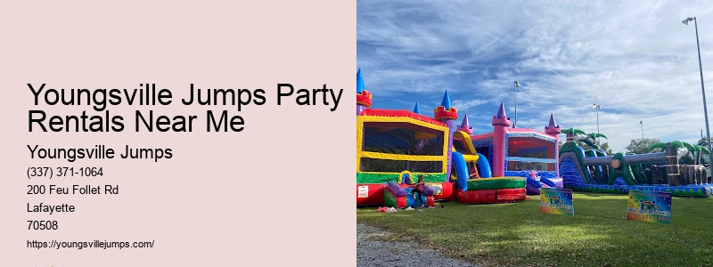 Youngsville Jumps Party Rentals Price